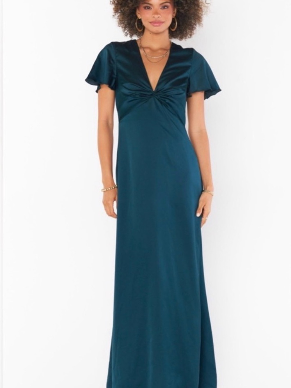 Show Me your MuMu satin short sleeve dress NWT